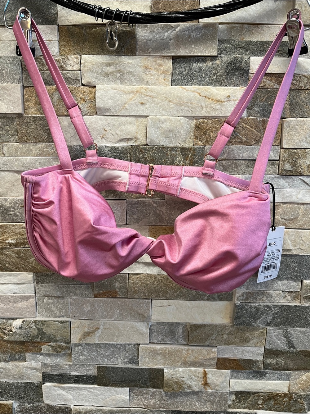 Shade & Shore Dusty Pink Twist-Front Underwire Bra